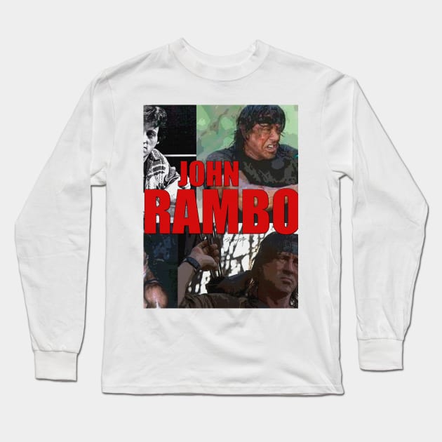 John Rambo Long Sleeve T-Shirt by PjesusArt